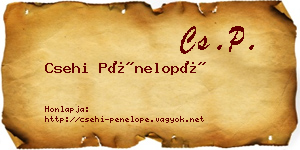 Csehi Pénelopé névjegykártya